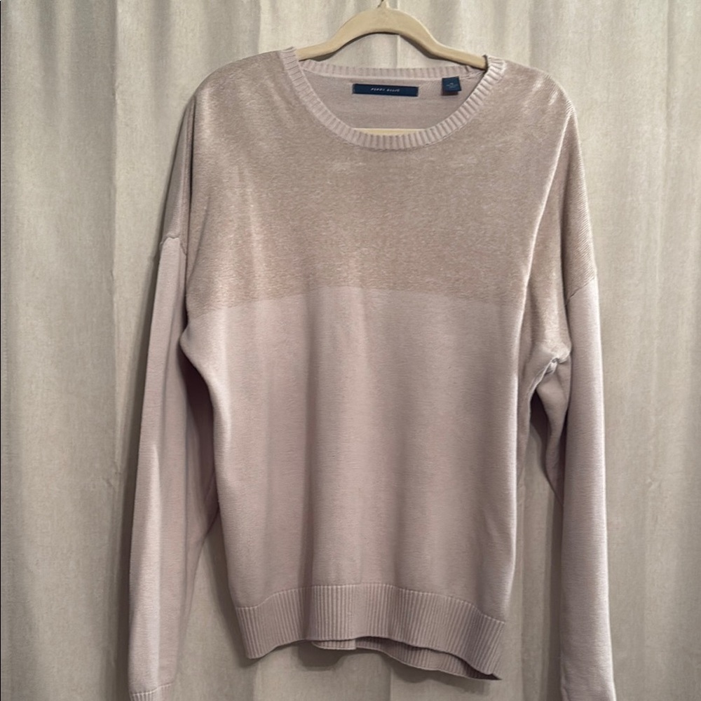 Perry Ellis Tan Crewneck Sweater Soft Knit